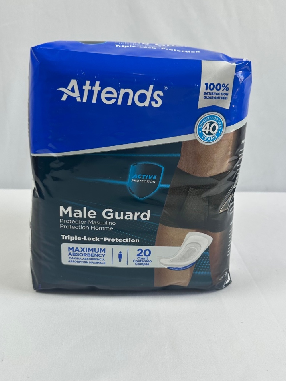 Attends Male Guard Maximum Absorbency Incontinent Bladder Pads Liners for Men